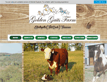 Tablet Screenshot of goldengaitsfarm.net